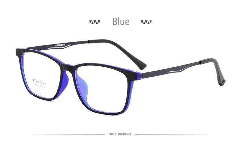Unisex Square Full Rim Titanium Prescription Glasses 9828 — view 17 | Rx Spectacle