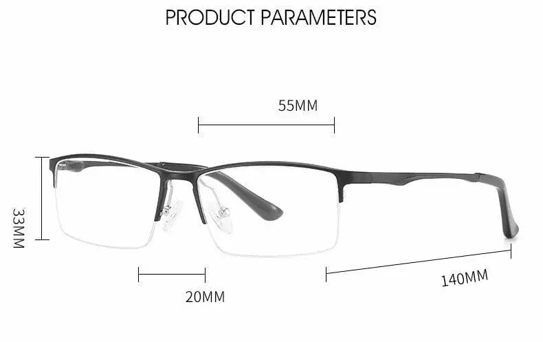 Unisex Semi-Rimless Alloy Prescription Glasses 6297 — view 17 | Rx Spectacle