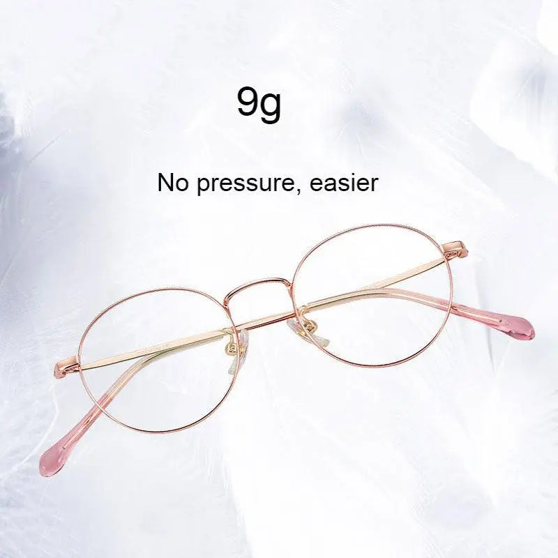 Unisex Round Full Rim Titanium Prescription Glasses 8123 — view 5 | Rx Spectacle