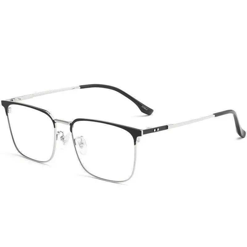 Men's Semi-Rimless Titanium Prescription Glasses 80092 — view 3 | Rx Spectacle
