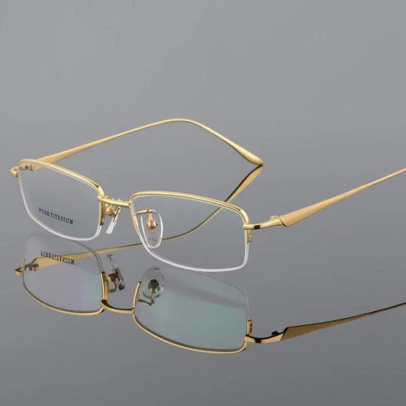 Men's Semi-Rimless Titanium Prescription Glasses 8272 — view 1 | Rx Spectacle