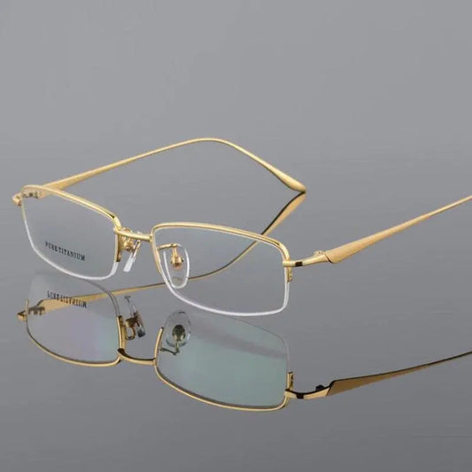Men's Semi-Rimless Titanium Prescription Glasses 8272 — view 1 | Rx Spectacle