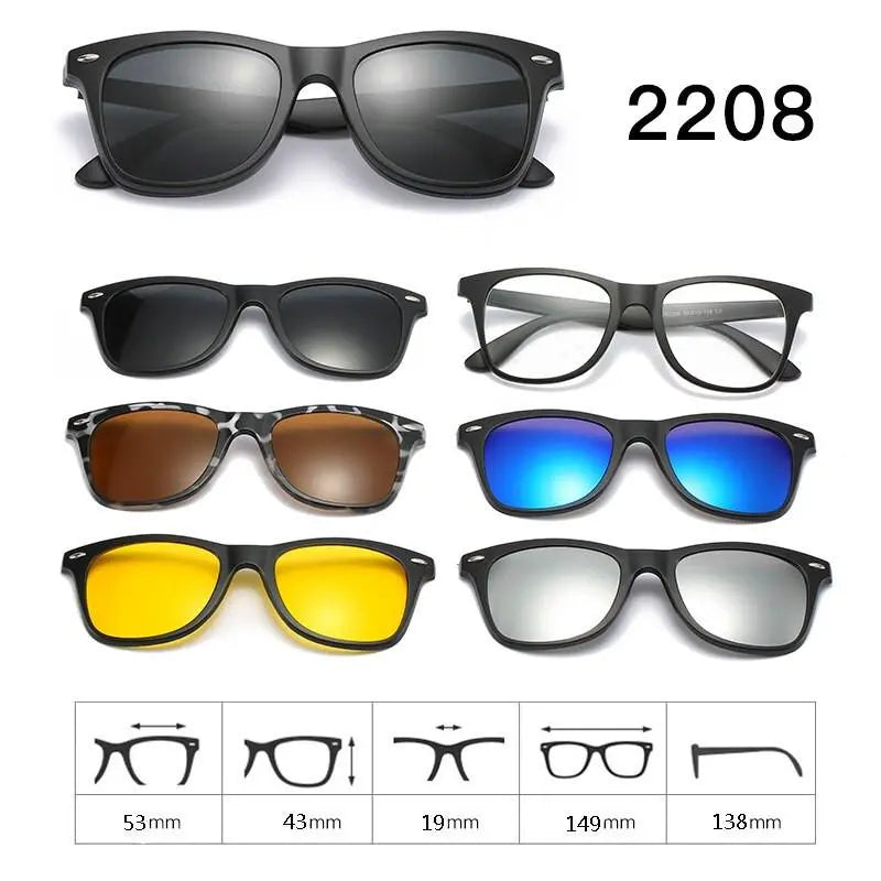 Unisex Full Rim Acetate Clip-On Prescription Glasses 1 — view 8 | Rx Spectacle