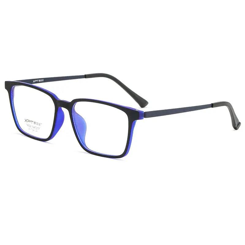 Men's Square Full Rim Titanium Prescription Glasses 9822 — view 10 | Rx Spectacle