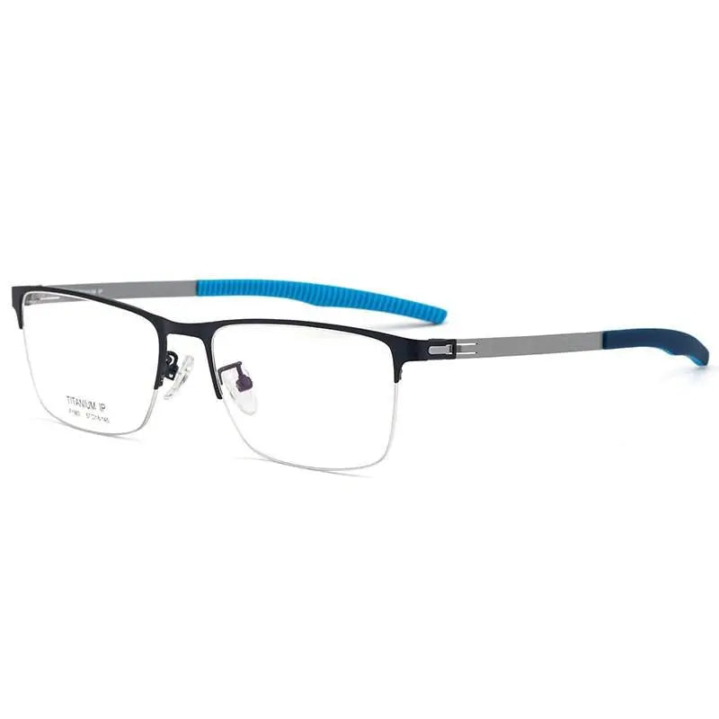 Men's Semi-Rimless Prescription Glasses F1983 — view 9 | Rx Spectacle