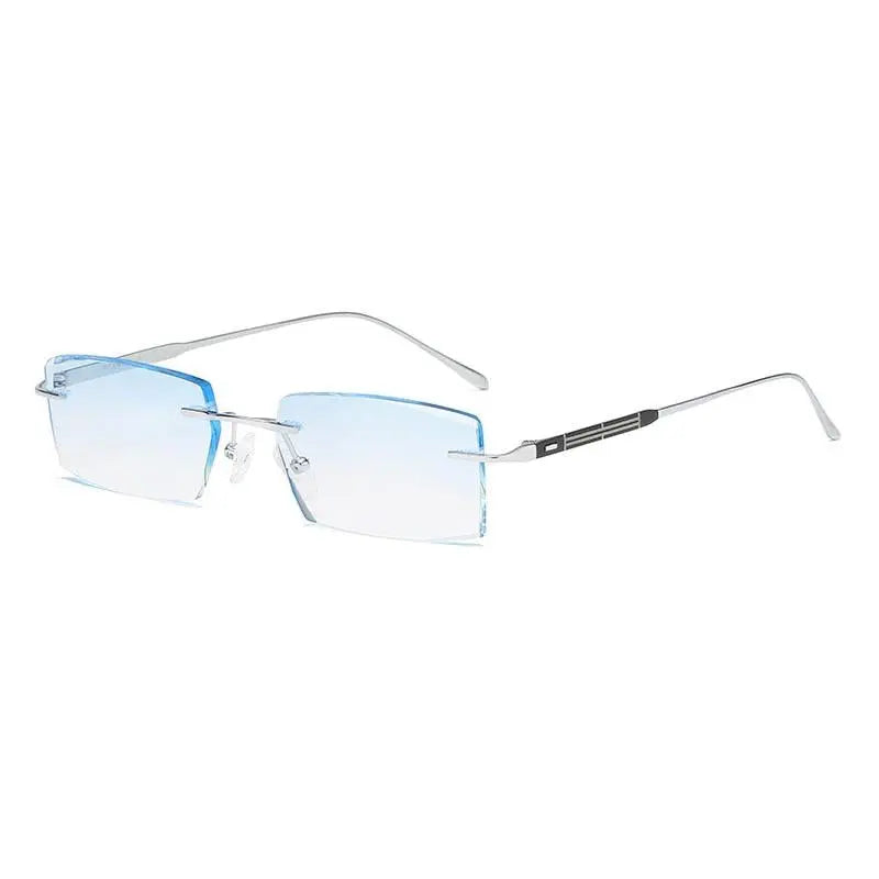 Unisex Rimless Titanium Prescription Glasses 9183 — view 8 | Rx Spectacle