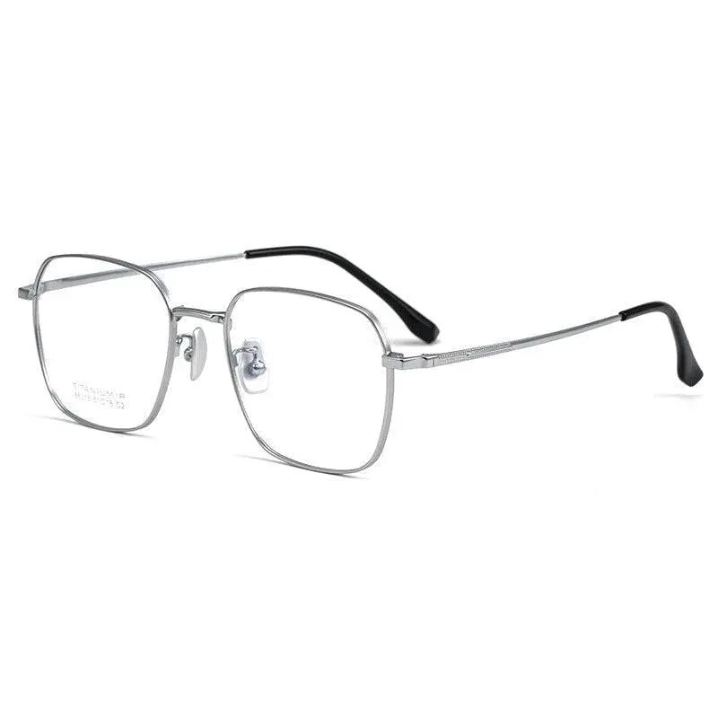 Unisex Square Full Rim Titanium Prescription Glasses 88318K — view 6 | Rx Spectacle