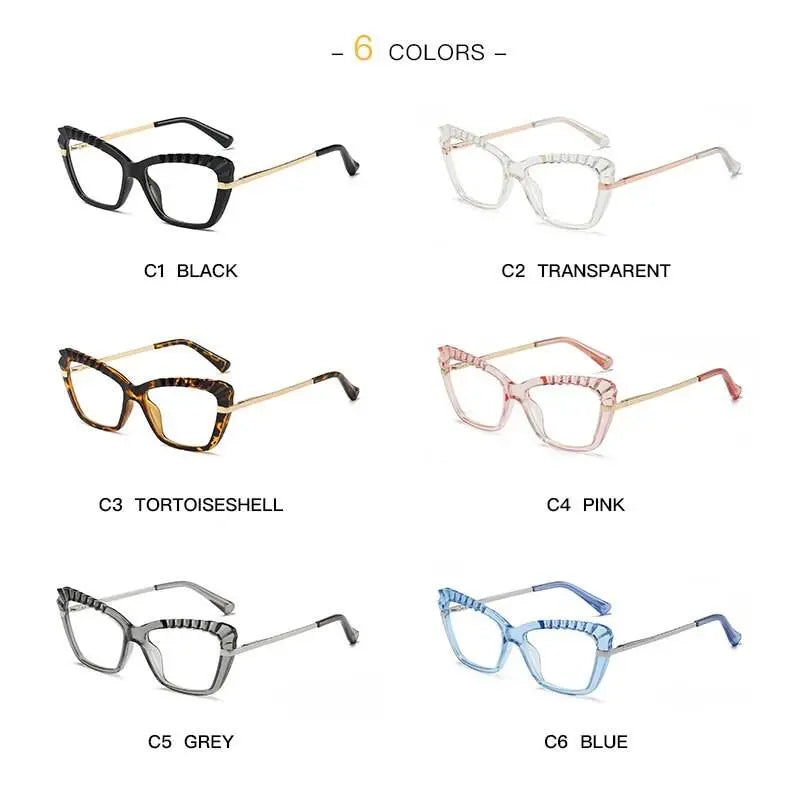 Women's Cat Eye Full Rim TR90 Prescription Glasses 2046 — view 11 | Rx Spectacle