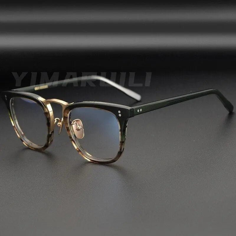 Men's Full Rim Acetate Prescription Glasses Y001 — view 5 | Rx Spectacle