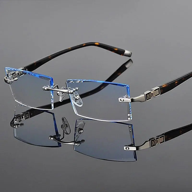 Men's Rimless Alloy Prescription Glasses 58050 — view 7 | Rx Spectacle
