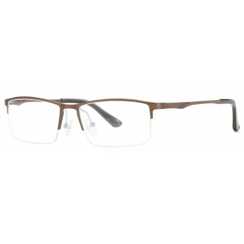 Unisex Rectangular Semi-Rimless Alloy Prescription Glasses 6263 — view 9 | Rx Spectacle