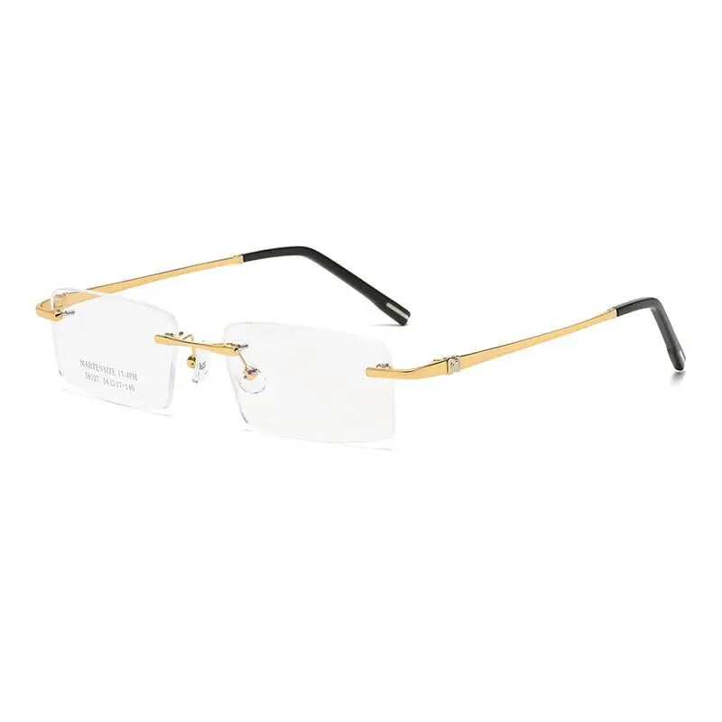Unisex Rimless Titanium Prescription Glasses 58127 — view 10 | Rx Spectacle