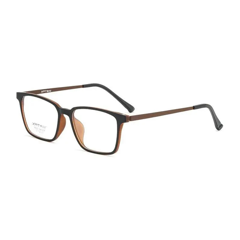 Unisex Square Full Rim Titanium Prescription Glasses — view 12 | Rx Spectacle