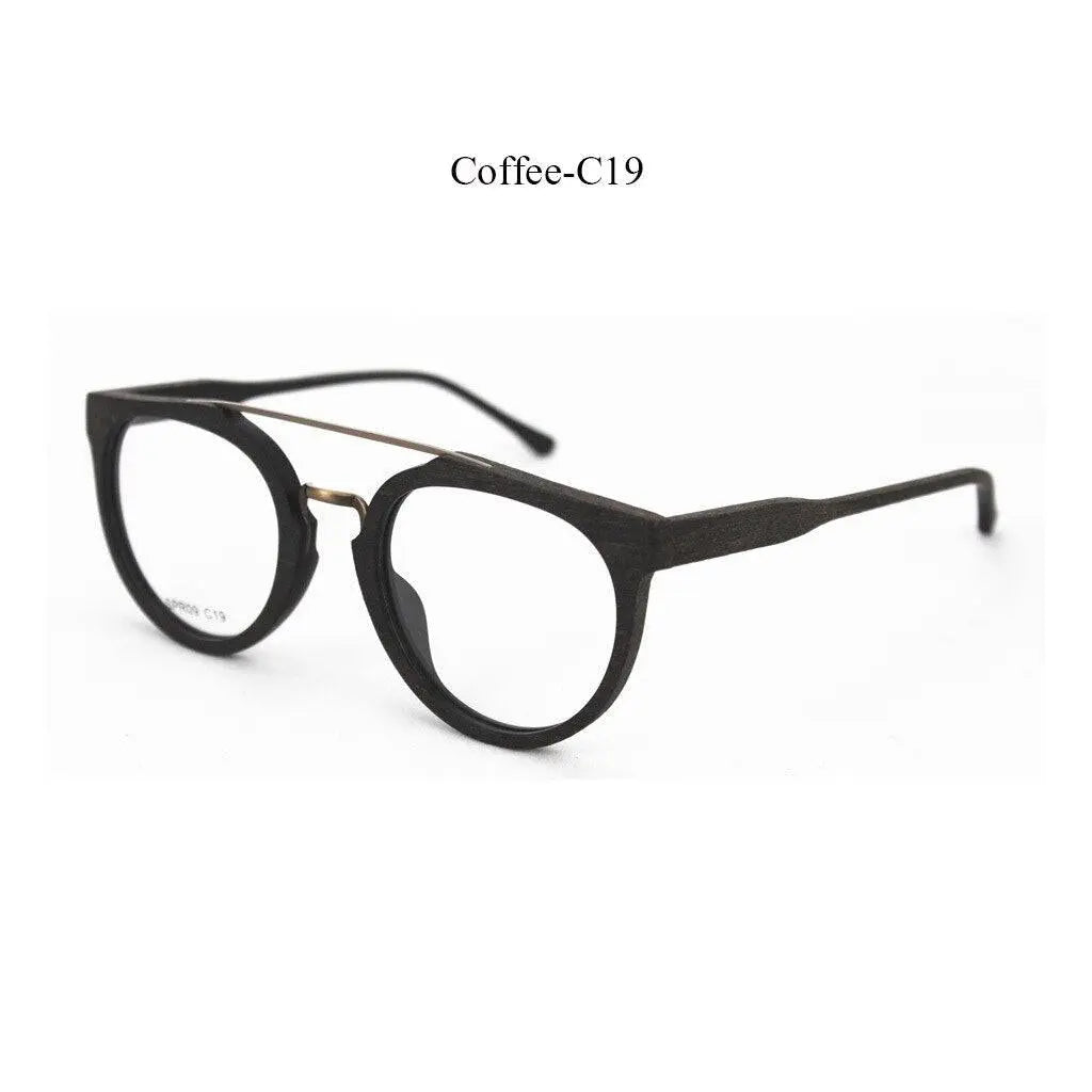 Unisex Round Full Rim Acetate Double Bridge Prescription Glasses Spr09 — view 6 | Rx Spectacle