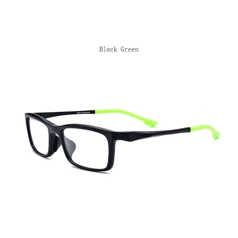 Men's Rectangular Full Rim Titanium Sports Glasses 17209 — view 10 | Rx Spectacle