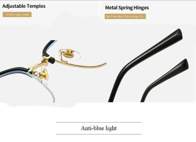 Unisex Square Full Rim Titanium Prescription Glasses 7509 — view 4 | Rx Spectacle