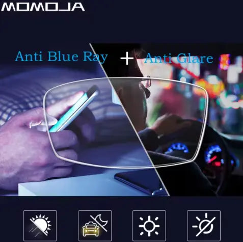 Single Vision Computer Anti-Blue/Glare Clear Lenses — view 1 | Rx Spectacle
