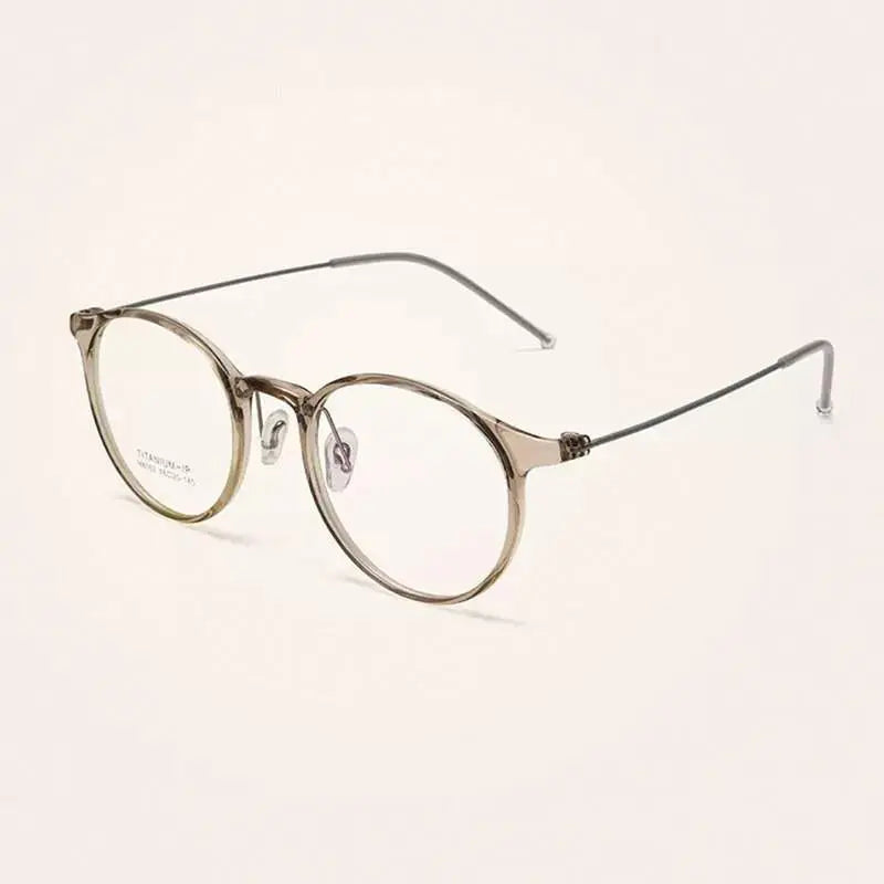 Unisex Round Full Rim Titanium Prescription Glasses M8062 — view 3 | Rx Spectacle