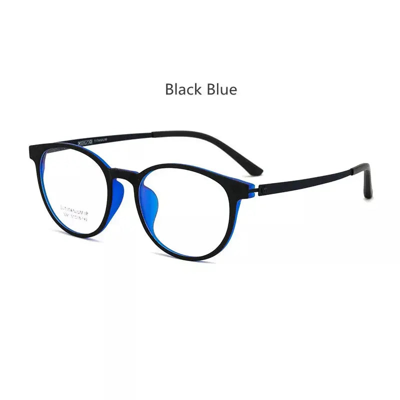 Unisex Round Full Rim Titanium Reading Glasses 23091 — view 8 | Rx Spectacle