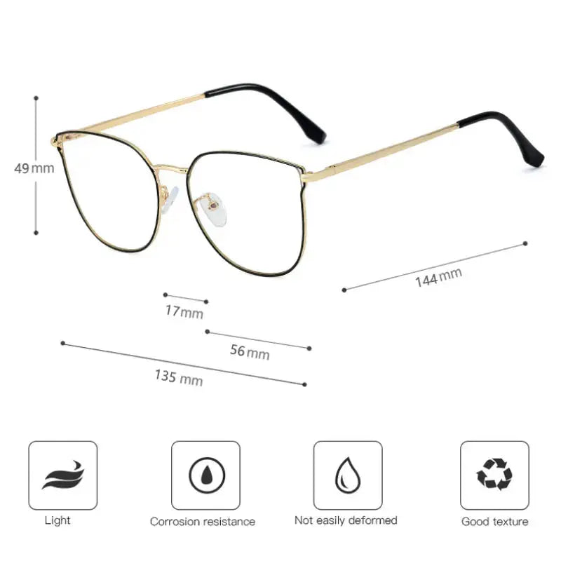 Women's Square Full Rim TR90 Prescription Glasses 91503 — view 3 | Rx Spectacle