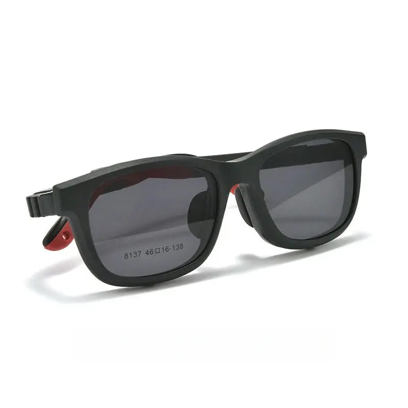 Unisex Square Full Rim TR90 Clip-On Prescription Glasses Y9137 — view 6 | Rx Spectacle