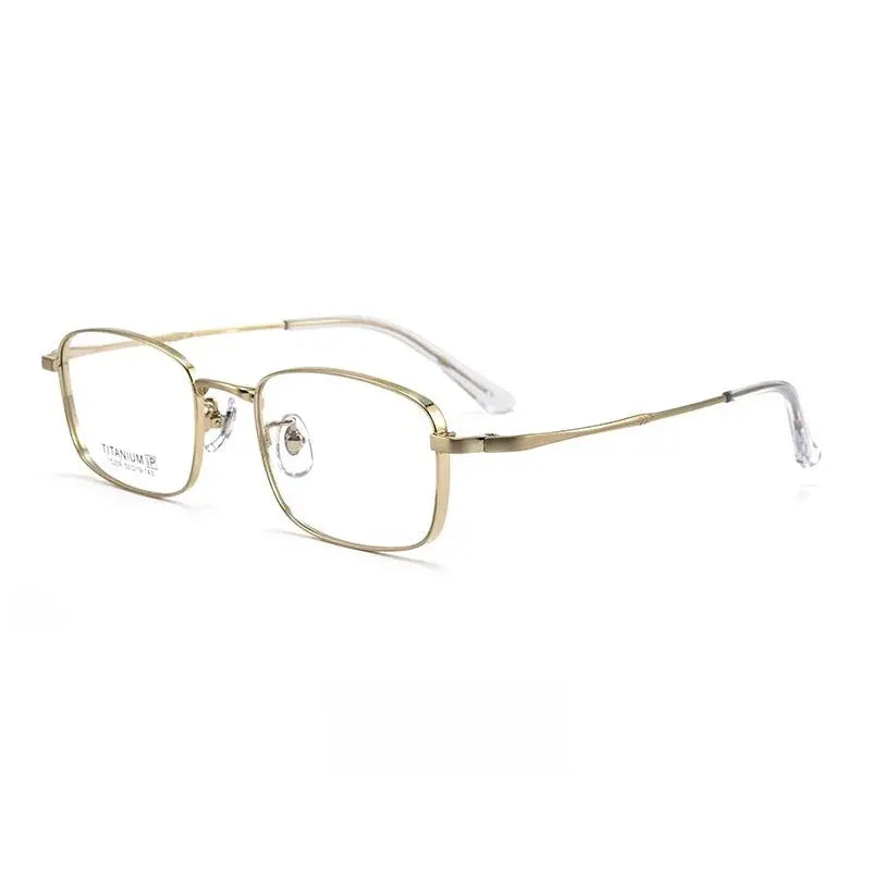 Men's Square Full Rim Titanium Oversized Prescription Glasses 15339 — view 8 | Rx Spectacle