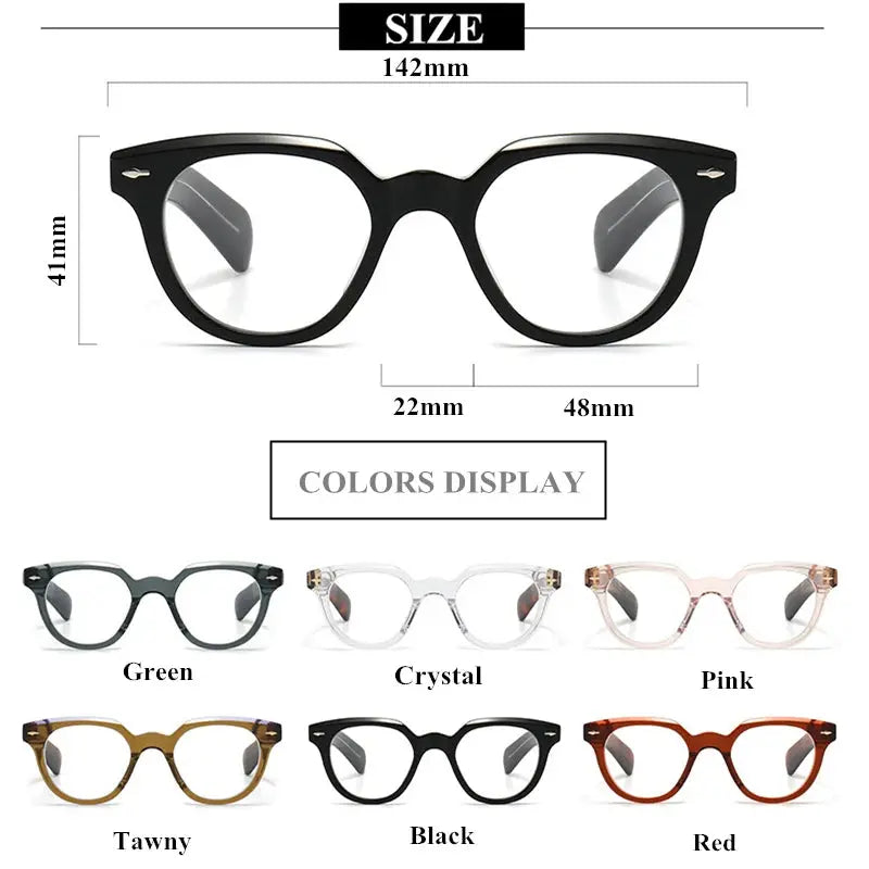 Unisex Irregular Full Rim Acetate Prescription Glasses 2241 — view 6 | Rx Spectacle
