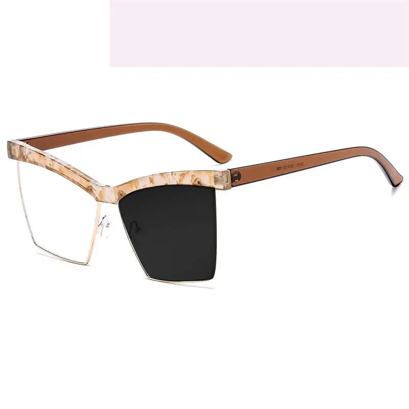 Women's Browline Full Rim Titanium Oversized Reading Glasses 713161 — view 3 | Rx Spectacle