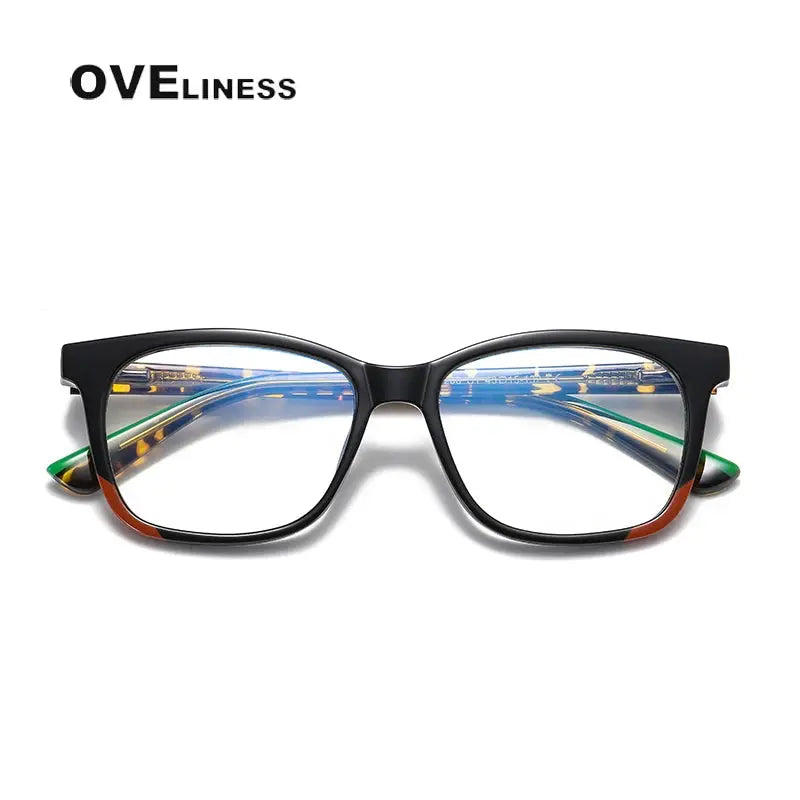 Unisex Square Full Rim Titanium Prescription Glasses 20206 — view 10 | Rx Spectacle