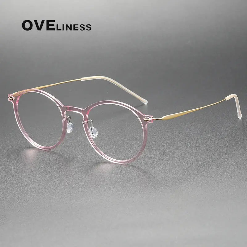 Women's Round Full Rim Titanium Prescription Glasses 326541 — view 8 | Rx Spectacle