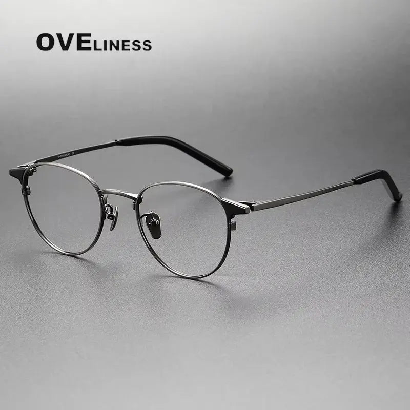 Women's Oval Full Rim Titanium Prescription Glasses 369960 — view 5 | Rx Spectacle