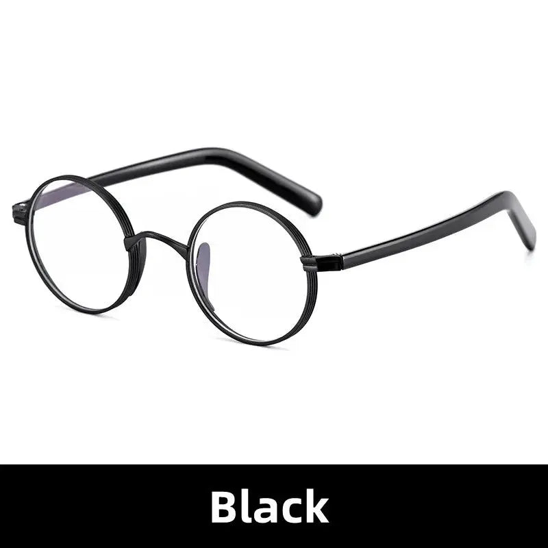 Unisex Round Full Rim Titanium Reading Glasses 0881 — view 5 | Rx Spectacle