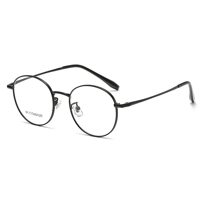 Women's Oval Full Rim Titanium Prescription Glasses 398570 — view 3 | Rx Spectacle