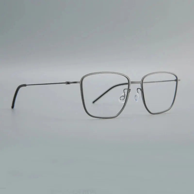Unisex Square Full Rim Titanium Screwless Prescription Glasses 635525 — view 7 | Rx Spectacle