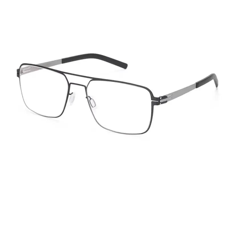 Women's Square Full Rim Stainless Steel Prescription Glasses 551744 — view 6 | Rx Spectacle