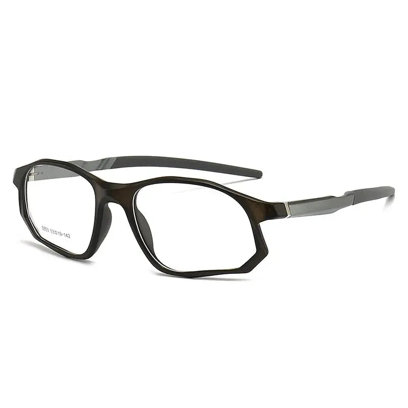 Unisex Square Full Rim TR90 Sports Glasses 5853 — view 8 | Rx Spectacle