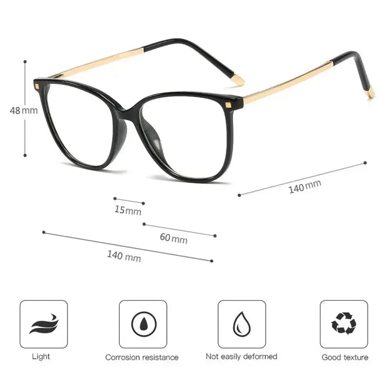 Women's Square Full Rim TR90 Prescription Glasses 192151 — view 2 | Rx Spectacle