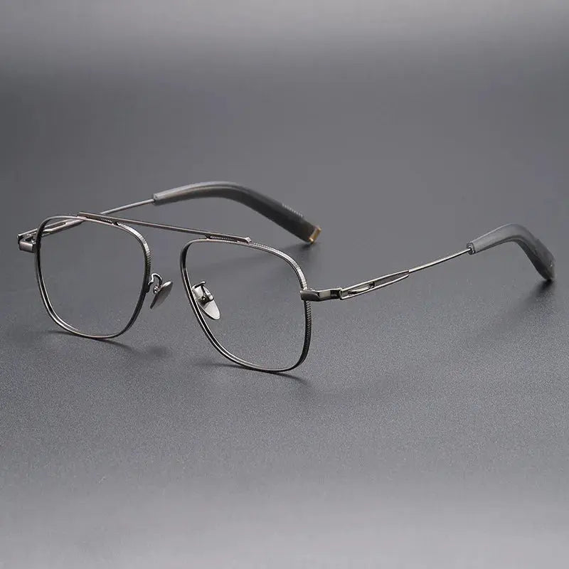Men's Oval Full Rim Titanium Prescription Glasses 369105 — view 6 | Rx Spectacle