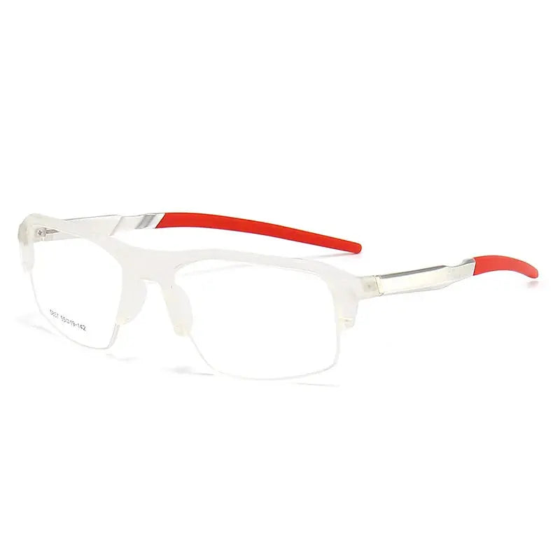 Unisex Square Semi-Rimless TR90 Sports Glasses 58578 — view 5 | Rx Spectacle