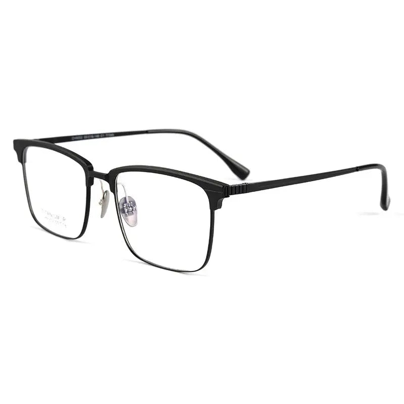 Unisex Square Full Rim Titanium Prescription Glasses 59202 — view 4 | Rx Spectacle