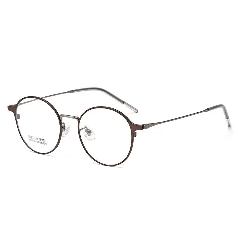 Women's Oval Full Rim Titanium Prescription Glasses 98640 — view 3 | Rx Spectacle