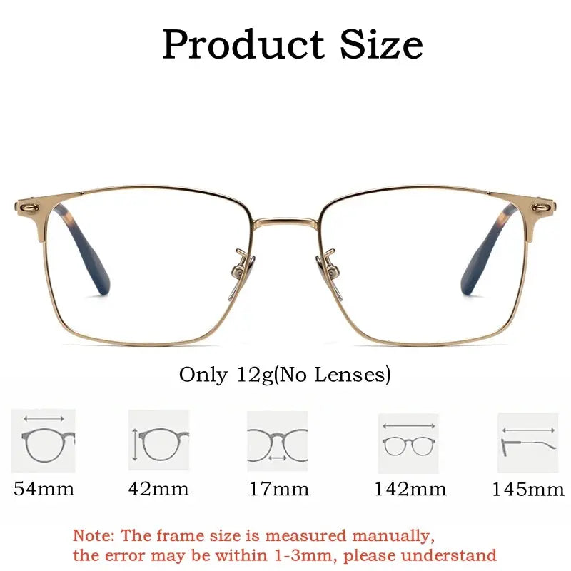 Men's Square Full Rim Alloy Prescription Glasses 810085 — view 2 | Rx Spectacle