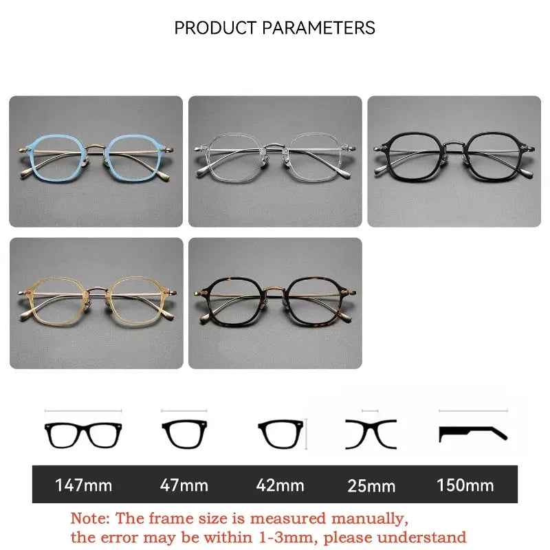 Unisex Square Full Rim Titanium Prescription Glasses 369183 — view 2 | Rx Spectacle