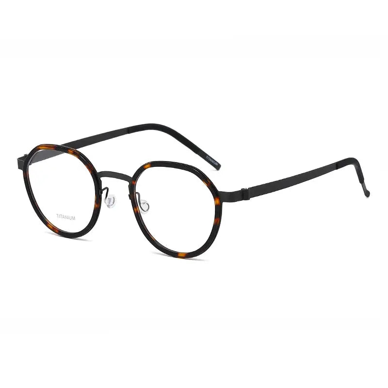Women's Oval Full Rim Titanium Prescription Glasses 97592 — view 3 | Rx Spectacle