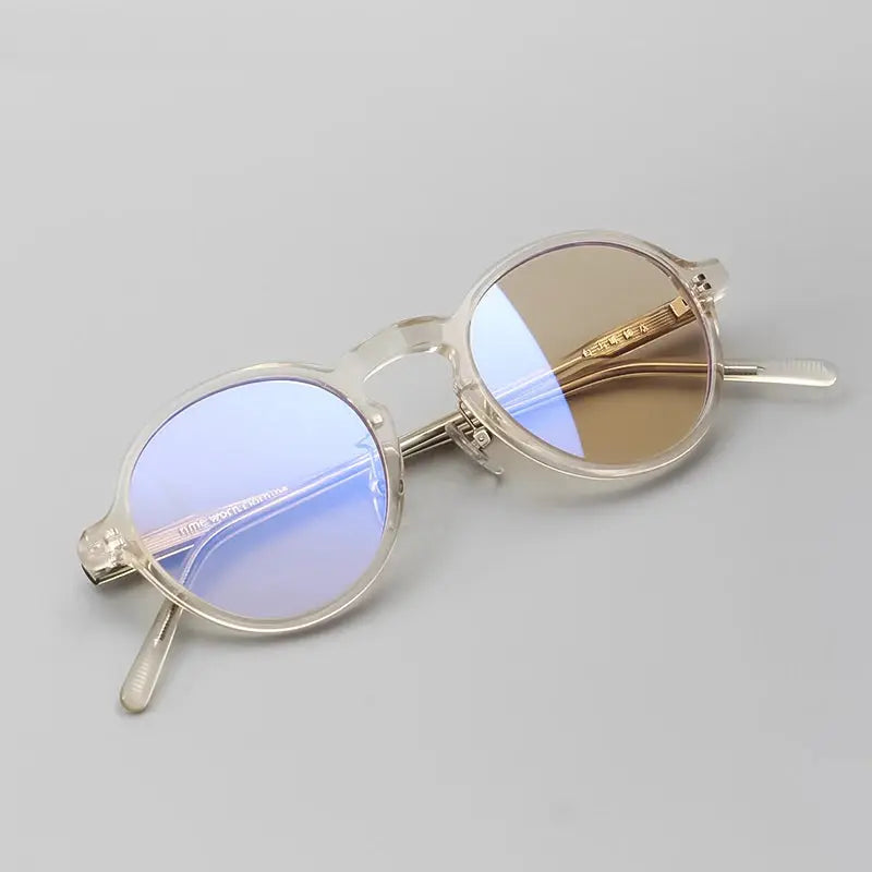 Unisex Oval Full Rim Acetate Prescription Glasses — view 3 | Rx Spectacle