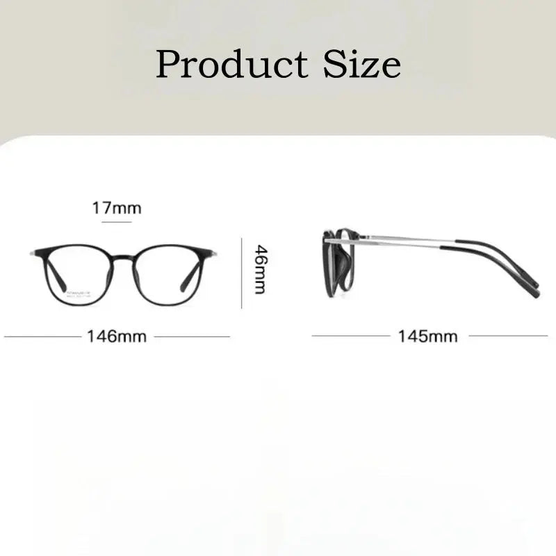 Unisex Square Full Rim Titanium Prescription Glasses 8210 — view 5 | Rx Spectacle
