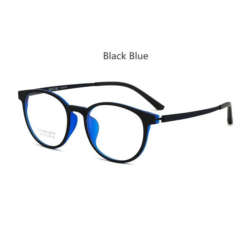 Unisex Round Full Rim Titanium Prescription Glasses 230911 — view 13 | Rx Spectacle