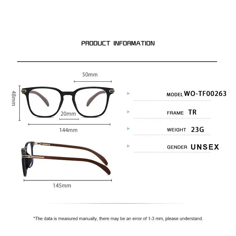 Women's Square Full Rim Titanium Prescription Glasses 90 — view 2 | Rx Spectacle