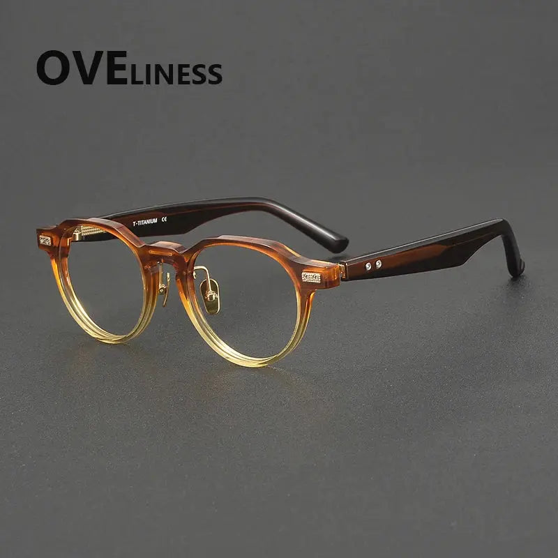 Unisex Round Full Rim Acetate Prescription Glasses 322750 — view 5 | Rx Spectacle