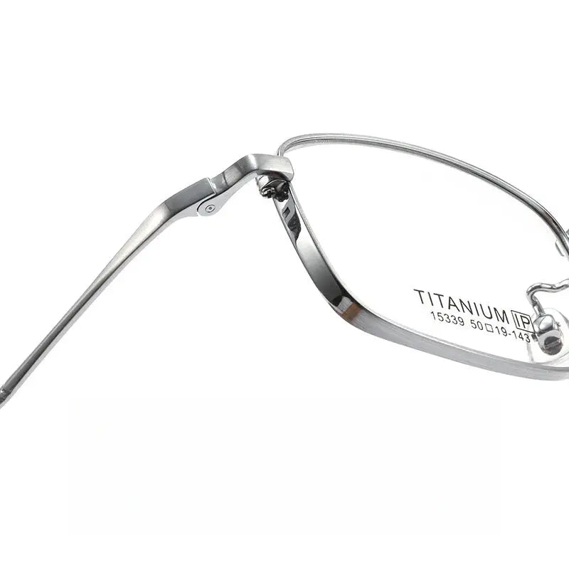 Men's Square Full Rim Titanium Oversized Prescription Glasses 15339 — view 5 | Rx Spectacle